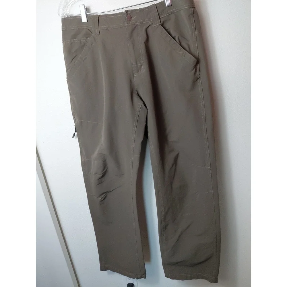 Columbia Titanium Olive Green 6 Pockets  Hiking Pants Men's 36 X 32 Camping